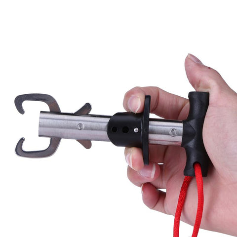 T Shape Stainless Steel Fish Grip ABS Handle Large Fish Lip Control Fishing Tool Carp Fishing Clamp Clip Tackles