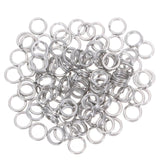 100Pcs/Lot silver split ring fishing connector brand fish hooks hot pattern recall fishing tackle tools lure hooks pesca