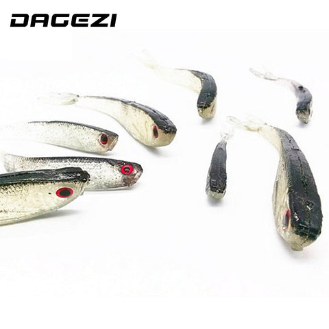 DAGEZI 3 size Soft Fishing Lure 10Pcs/lot   Fishing Tackle Baits Soft Fishing Lures Fishing Baits